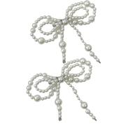 Elegante lazo de perlas de imitación con clip para el tobillo, joyería ajustable para pantalones, decoración de cadena, ligero para uso diario, trajes de perlas sintéticas, lazos con clip