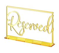 Elegante letrero de acrílico dorado para mesa reservada de boda, seguro, resistente, no es fácil de romper o deformar, para mesas