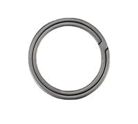 Elegante llavero con anillos divididos de moda, redondo, suministros de hebilla de metal, compacto