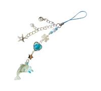 Elegante llavero con lazo de delfín, llavero de corazón para bolso de mujer y llavero de coche, accesorios de moda, llavero vintage de metal, E, Talla única