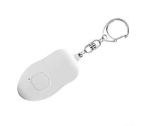 Elegante llavero de alarma de auto rescate para mujer, mejora la seguridad con sonido fuerte de 140 dB (blanco)