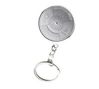 Elegante llavero de calendario perpetuos con funcionalidad de brújula, portátil para gestión de fechas y uso diario al aire libre, accesorio de viaje