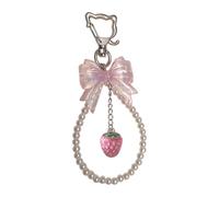 Elegante llavero de mariposa con lazo, artesanía de cuentas resistentes para mujeres y niñas, decoración única de llavero, B