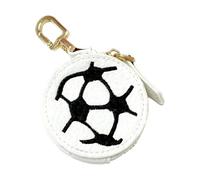 Elegante llavero multifuncional de piel sintética para entusiastas del deporte, resistente al agua, diseños deportivos, Fútbol 1, Talla única