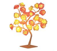 Elegante luz nocturna LED USB con rosas blancas bellamente diseñadas para noches románticas o reuniones casuales (blanco rosa)