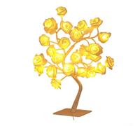 Elegante luz nocturna LED USB con rosas blancas bellamente diseñadas para noches románticas o reuniones casuales (blanco)