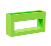 Elegante maceta rectangular de metal de 120 x 60 cm, divisor verde duradero para plantas y flores de interior/exterior, ideal para uso doméstico y comercial, decoración versátil de jardín