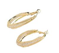 Elegante Malla De Malla De Círculo Seductora A Para Mujeres Adultos Delicados Joyería Auriculares Circulares Eventos Sociales