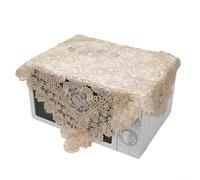 Elegante mantel de flores de encaje, ideal para decoración de mesa de té y comedor (60 x 60 cm)