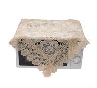 Elegante mantel de flores de encaje para fiestas en casa y celebraciones (60 x 60 cm)