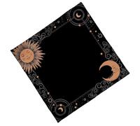 Elegante mantel de terciopelo portátil para adivinación con obras de arte místicas para meditaciones espirituales y decoración del hogar, portátil, tela de lectura lavable, terciopelo místico, tela