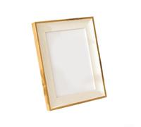 Elegante marco de fotos de resina para fotos de 5 x 7 pulgadas, funciona en escritorio o pared, cuenta con acabado suave frontal de vidrio orgánico y panel trasero de MDF resistente (10 pulgadas)