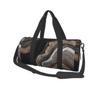 Elegante mármol Negro con Vetas de Oro y Cobre., Bolsa de Viaje de Gran Capacidad, Bolso Redondo, Bolsa de Viaje Deportiva, Bolsa de Mano, Bolsa de Fitness