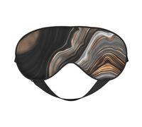 Elegante mármol negro con vetas de oro y cobre., Cubreojos completos Antifaz bloqueador de luz Antifaz para dormir Antifaz suave con los ojos vendados Noche