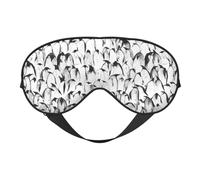 Elegante máscara de ojos con estampado de multitud de pingüinos, cómoda, cobertura completa, ligera, para hombres y mujeres, viajes al aire libre, relajación
