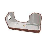 Elegante media funda de piel sintética para X100VI con acceso sin problemas con botón y mejora la protección del compartimento de la batería de acceso rápido