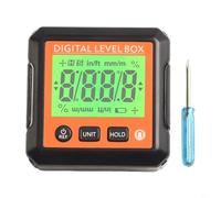 Elegante medidor de ángulo de nivel digital equipado con una base magnética, perfecto para tareas de precisión en entornos de ingeniería (A)