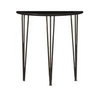 Elegante Mesa Consola Semicircular - Mesa Auxiliar Delgada para Sofá, Ideal para La Decoración De Sala De Estar, Pasillo, Vestíbulo Y Entrada - Mueble Auxiliar Que Ahorra Black 100CM/39.3in