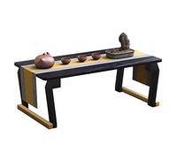 Elegante mesa de centro con estantes de metal, mesa central baja para oficina en casa, sala de estar y dormitorio, muebles modernos para vivir solos y trabajo remoto