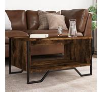 Elegante mesa de centro para sala de estar hecha de material de madera duradera con gran espacio de almacenamiento, mesa de centro estable con placa fija para salón y dormitorio, más versátil