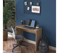 Elegante Mesa de Estudio de Nogal, 90 x 73 x 40 cm, 100% melamina, 18 mm de Grosor, Espacios de Estudio y oficinas en casa