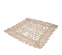 Elegante mesa de flores de encaje hueco vintage para camino para mantel adecuado para decoración del hogar, ajustes de fiesta y arreglos de mesa de temporada (60 x 60 cm)