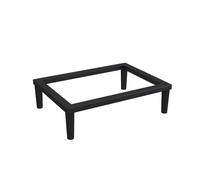 Elegante mesa de metal moderna, muebles de alta capacidad de peso para armarios, mesas de café y más, color negro, 55 cm x 40 cm x 25 cm