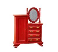 Elegante mesa de tocador en miniatura para casas de muñecas 1:12, cómoda de madera con cajón, tocador realista, muebles de casas de muñecas
