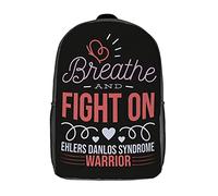 Elegante Mochila para Escuela Concientización sobre El Síndrome De EDS Bolso Mochila Poliéster Bolsa De Deporte para Mujeres, Hombres, Escolar, 42X32X14Cm
