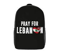 Elegante Mochila para Escuela Oremos por Apoyar A Los Libaneses Bolso Mochila Estampado Bolsa De Viaje para Gimnasio, Viajes, Hombres, 42X32X14Cm