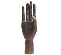 Elegante modelo de mano de madera, modelo de dibujo a mano, decoración de escritorio, textura de madera para presentación de joyas y práctica artística, decoración de escritorio, talla única, como se