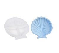 Elegante molde de silicona flexible para bandejas de yeso con forma de conchas marinas