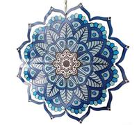 Elegante molinillo de viento 3D para jardín, acero inoxidable, arte colgante que gira con gracia, para mejorar tu espacio (flor)