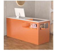 Elegante mostrador de caja con cajones de almacenamiento, escritorio de recepción para salón de belleza, oficina en casa y vestíbulo, diseño compacto (EL-35.4 x 23.6 x 35.4 pulgadas)