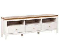 Elegante mueble TV con 3 cajones tablero de partículas muebles de sala de estar blanco Inverell