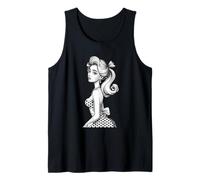 Elegante Mujer Retro En Vestido De Lunares Camiseta sin Mangas