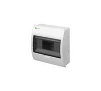 Elektro-Plast Caja de fusibles, tapa transparente, IP40, caja de distribución de montaje en superficie, 8 módulos, 1 fila