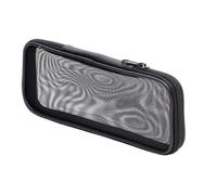 Elegante neceser de malla para cosméticos, brochas de maquillaje, estuche de viaje para hombres y mujeres, gris