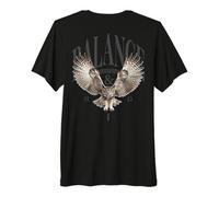 Elegante noctámbulo Salvajes búhos pájaro Y2K Backprint búho Camiseta Premium