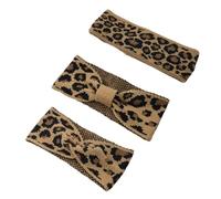 Elegante nudo de arco de punto casco de fiesta leopardo estampado cintas para el pelo divertido tocado maquillaje pelo aro pelo sombrero