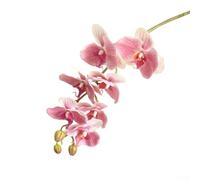 Elegante orquídea falaenopsis simulada para decoración de boda, arreglo floral artificial para varios lugares (rosa claro)