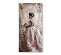 Elegante pancarta floral vintage para puerta, decoración romántica de flores de melocotón, telón de fondo de boda de primavera para celebraciones en interiores y exteriores, 91 x 183 cm