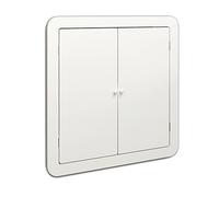 Elegante panel de acceso a la pared para persianas ocultas y válvulas de tubería eléctricas, 80 x 70 cm, diseño blanco duradero para el hogar y la oficina