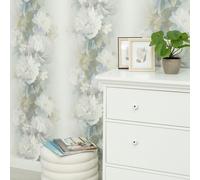 Elegante Papel Tapiz De Vinilo Erismann 10513-08 Aurora Floral Panel Pared Azul