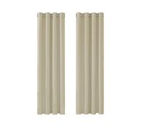 Elegante par de cortinas opacas, tejido lujoso y rico para un toque elegante, color beige oscuro 132x160 cm, construcción de tres capas.
