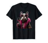 Elegante par de Jirafa de Moda Animal Copa de Vino gráfica dúo Camiseta