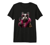 Elegante par de Jirafa de Moda Animal Copa de Vino gráfica dúo Camiseta Premium