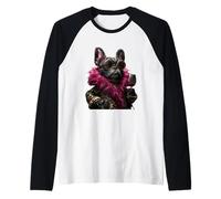 Elegante par de Patos a la Moda Animal Copa de Vino gráficos Patos Camiseta Manga Raglan