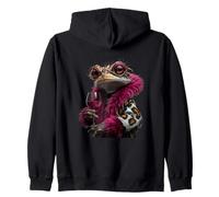 Elegante par de Patos a la Moda Animal Copa de Vino gráficos Patos Sudadera con Capucha