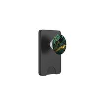 Elegante patrón de mármol Natural Verde Oscuro Jade PopSockets PopWallet para MagSafe